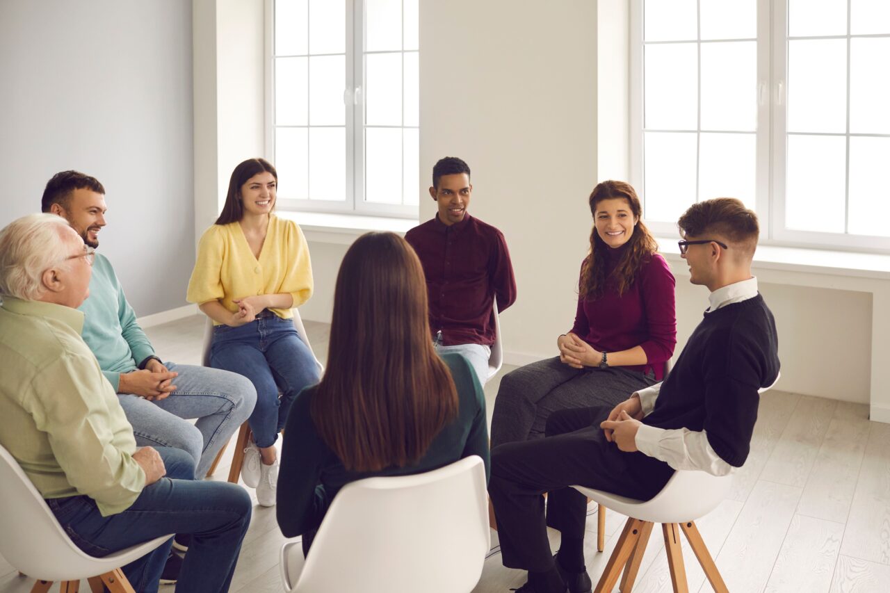 A group therapy session near rehab near Somerville, TX