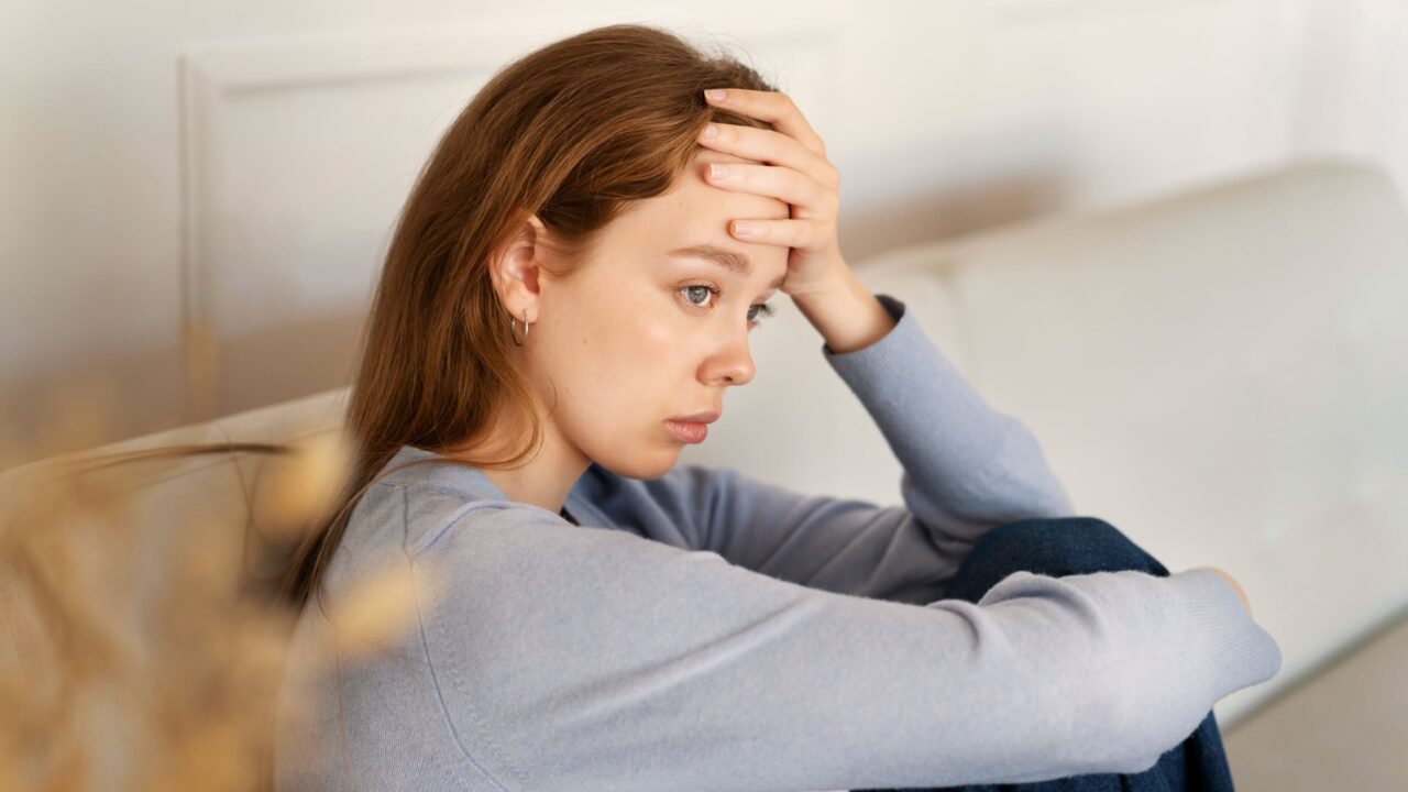 A young woman dealing with substance addiction.